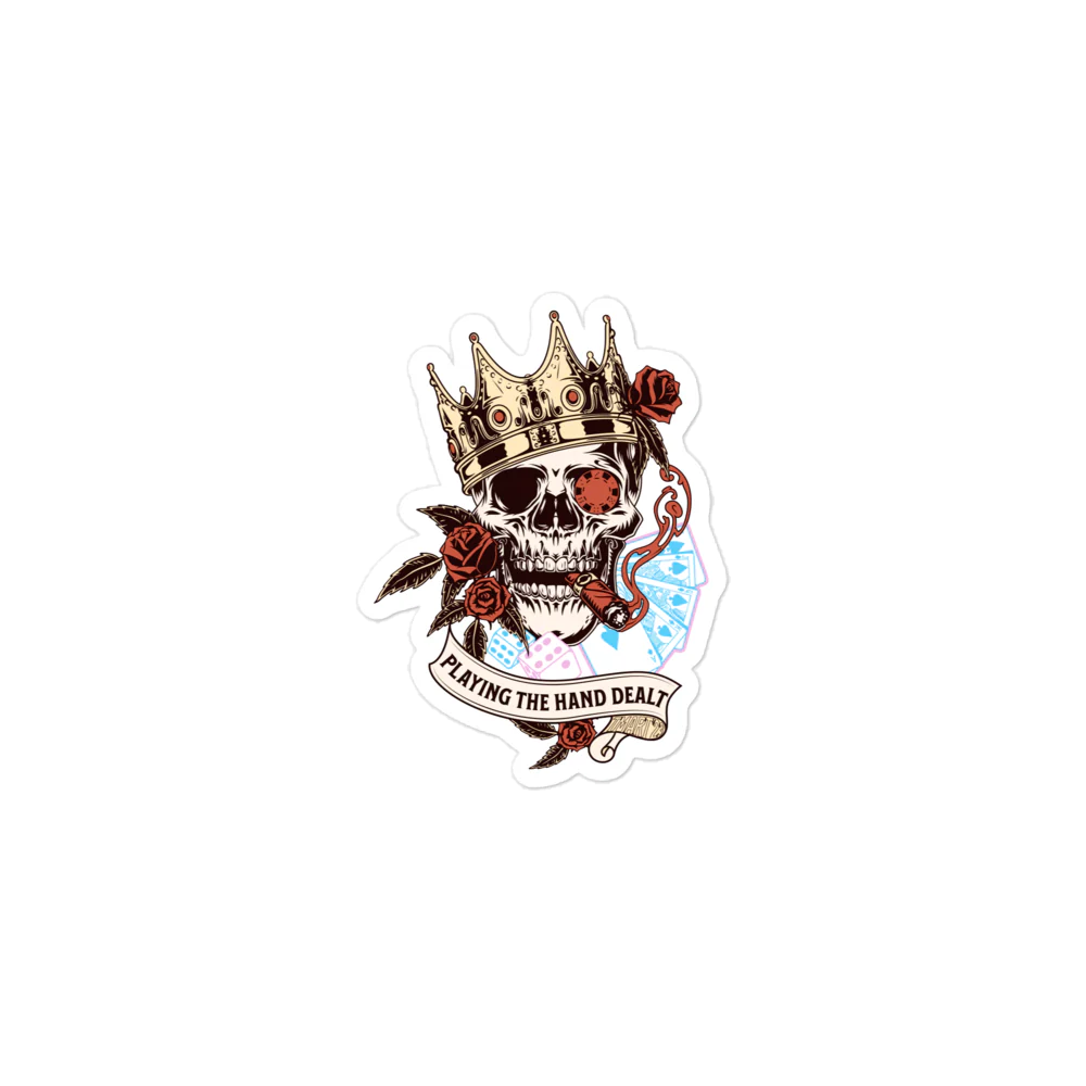 Playing the Hand Dealt Sticker - Image 2