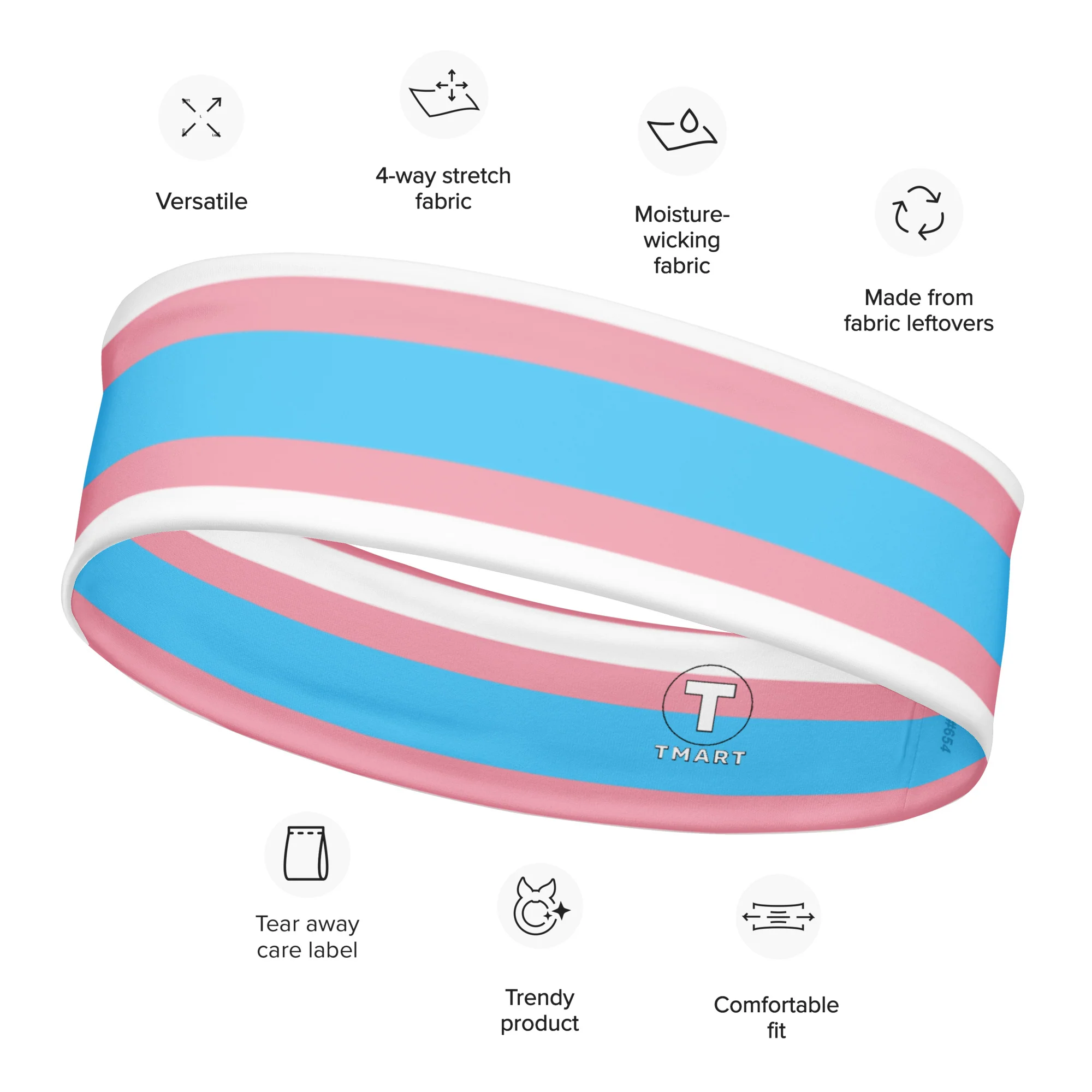Trans Flag Headband - Image 2