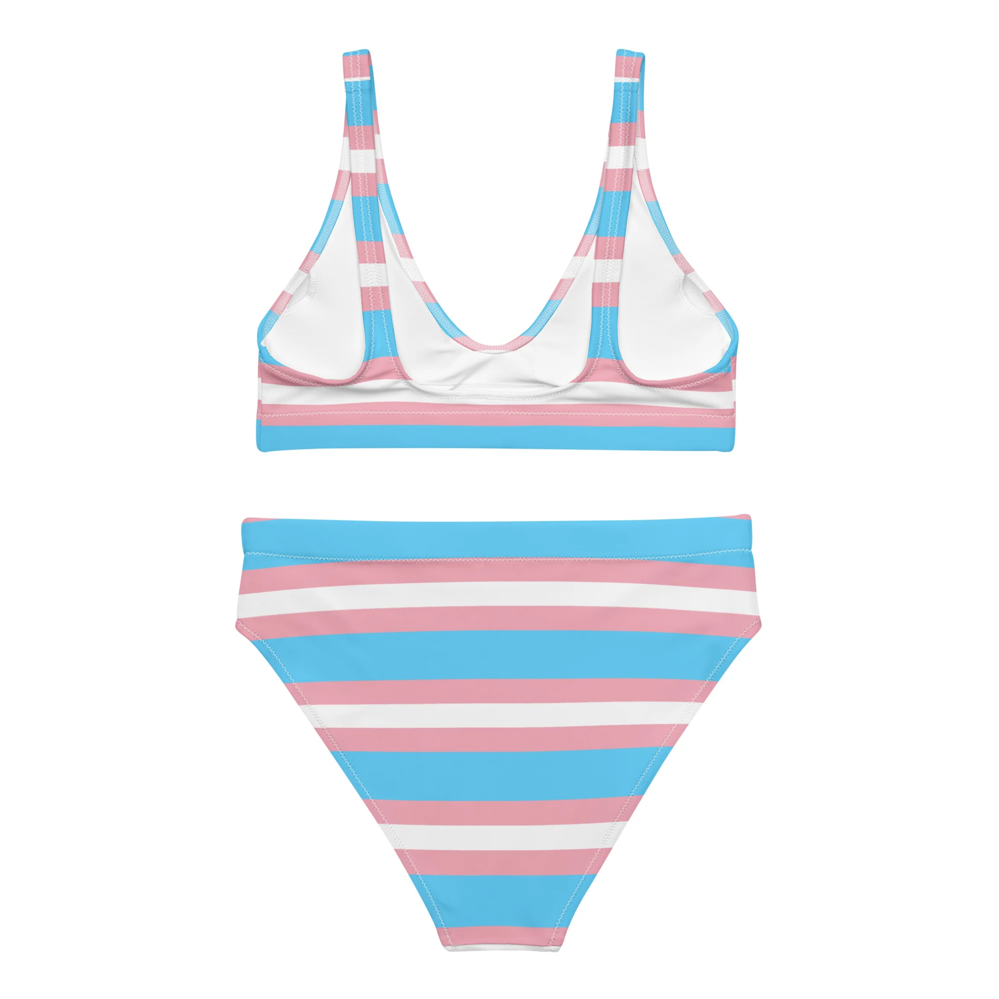 Trans Flag high-waisted bikini - Image 8
