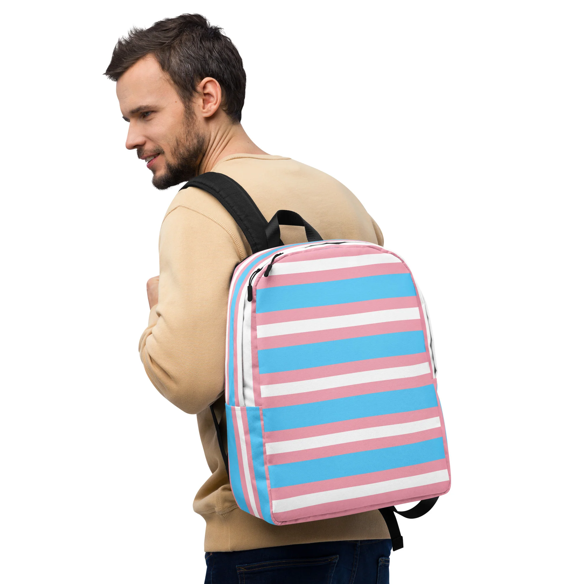 Trans Flag Minimalist Backpack - Image 2