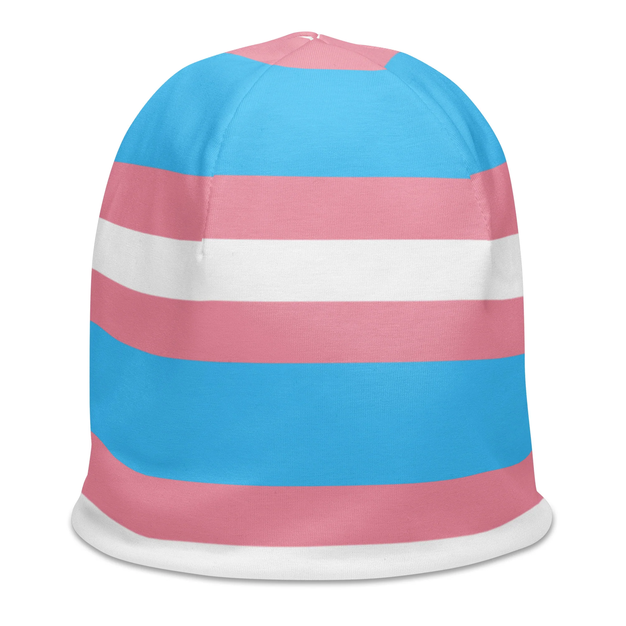Trans Flag Print Beanie - Image 4