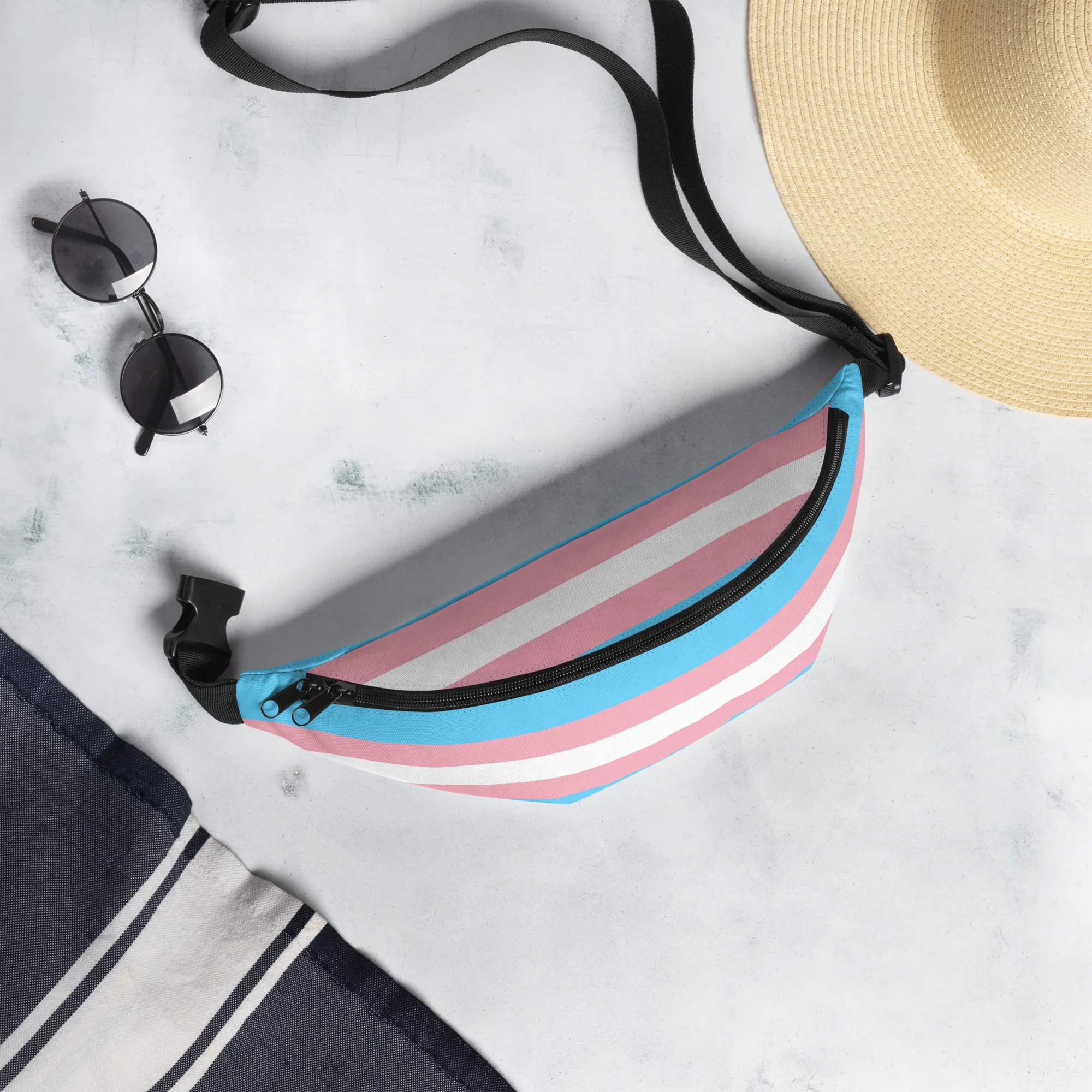 Trans Flag Print Fanny Pack - Image 3
