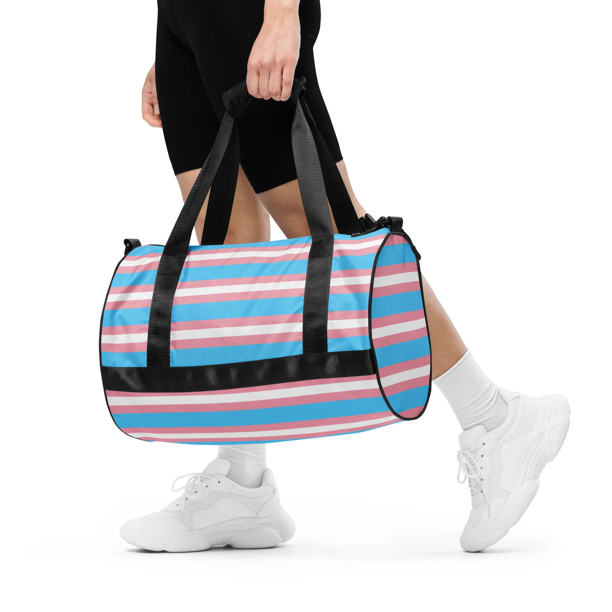 Trans Flag print gym bag - Image 3