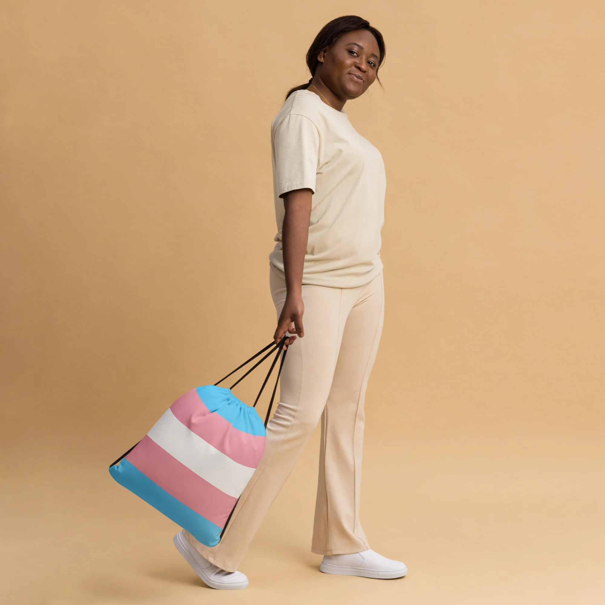 Trans Pride Drawstring bag - Image 2
