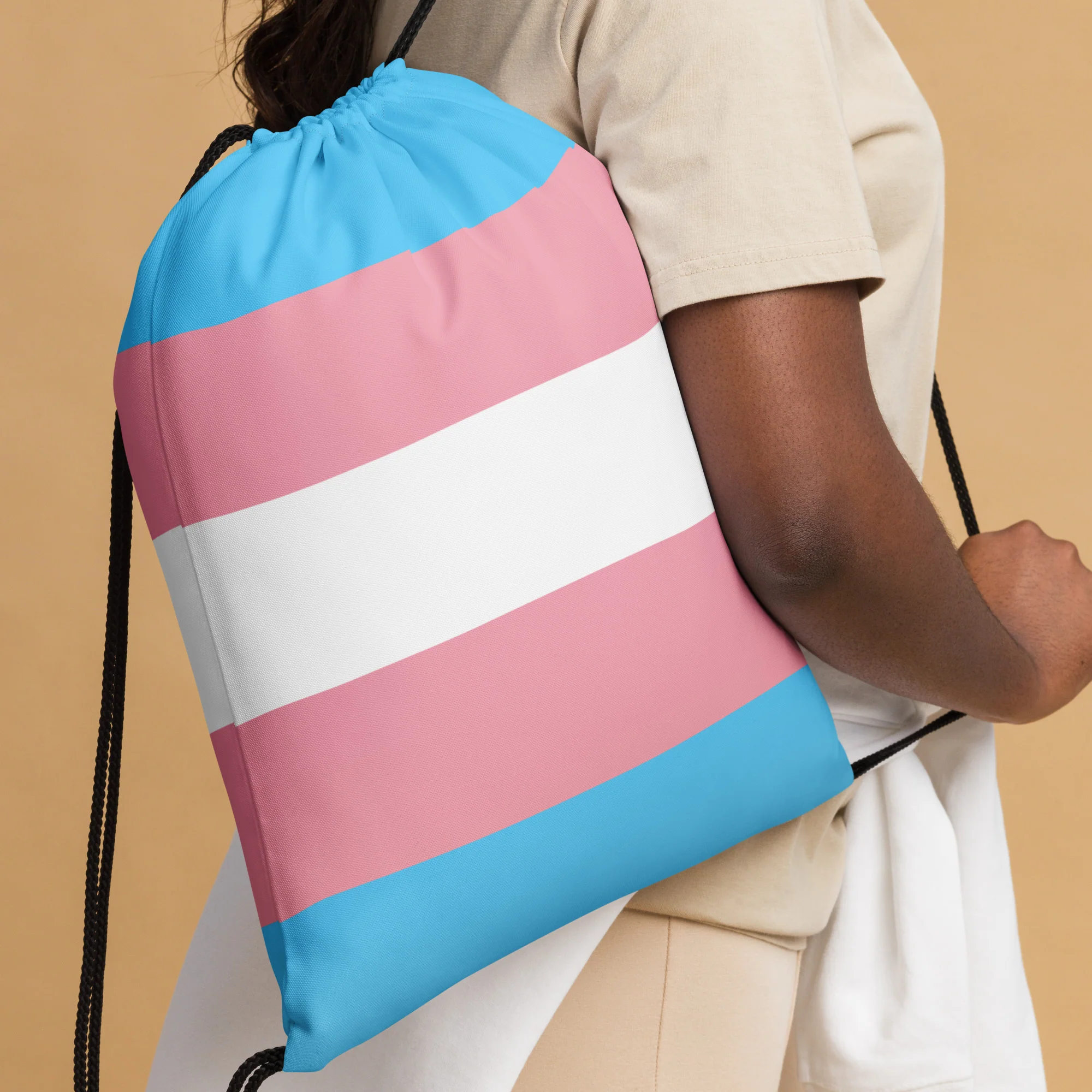 Trans Pride Drawstring bag - Image 3