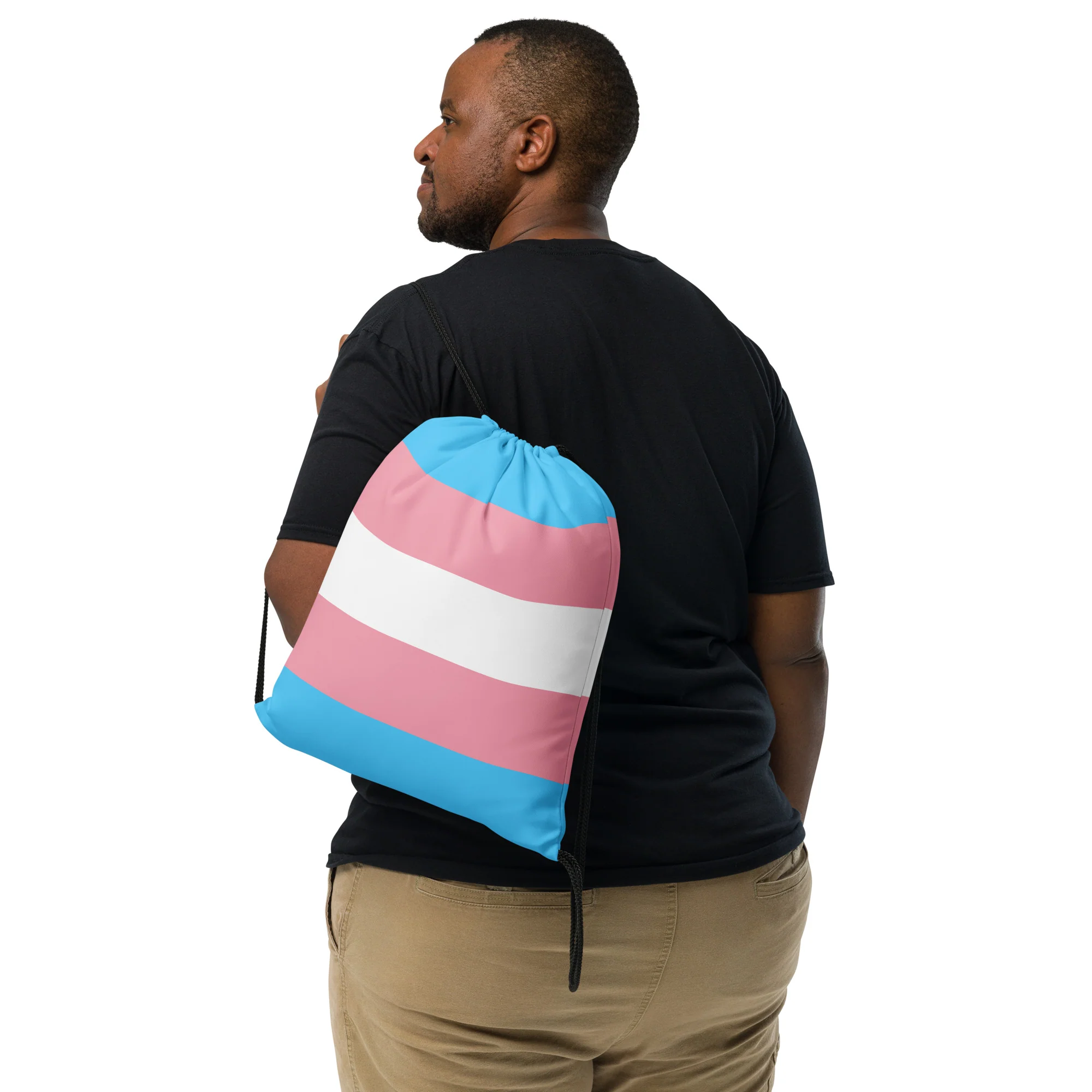 Trans Pride Drawstring bag - Image 4