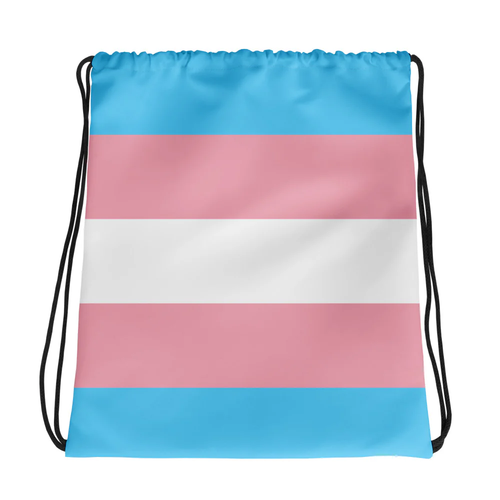 Trans Pride Drawstring bag - Image 5