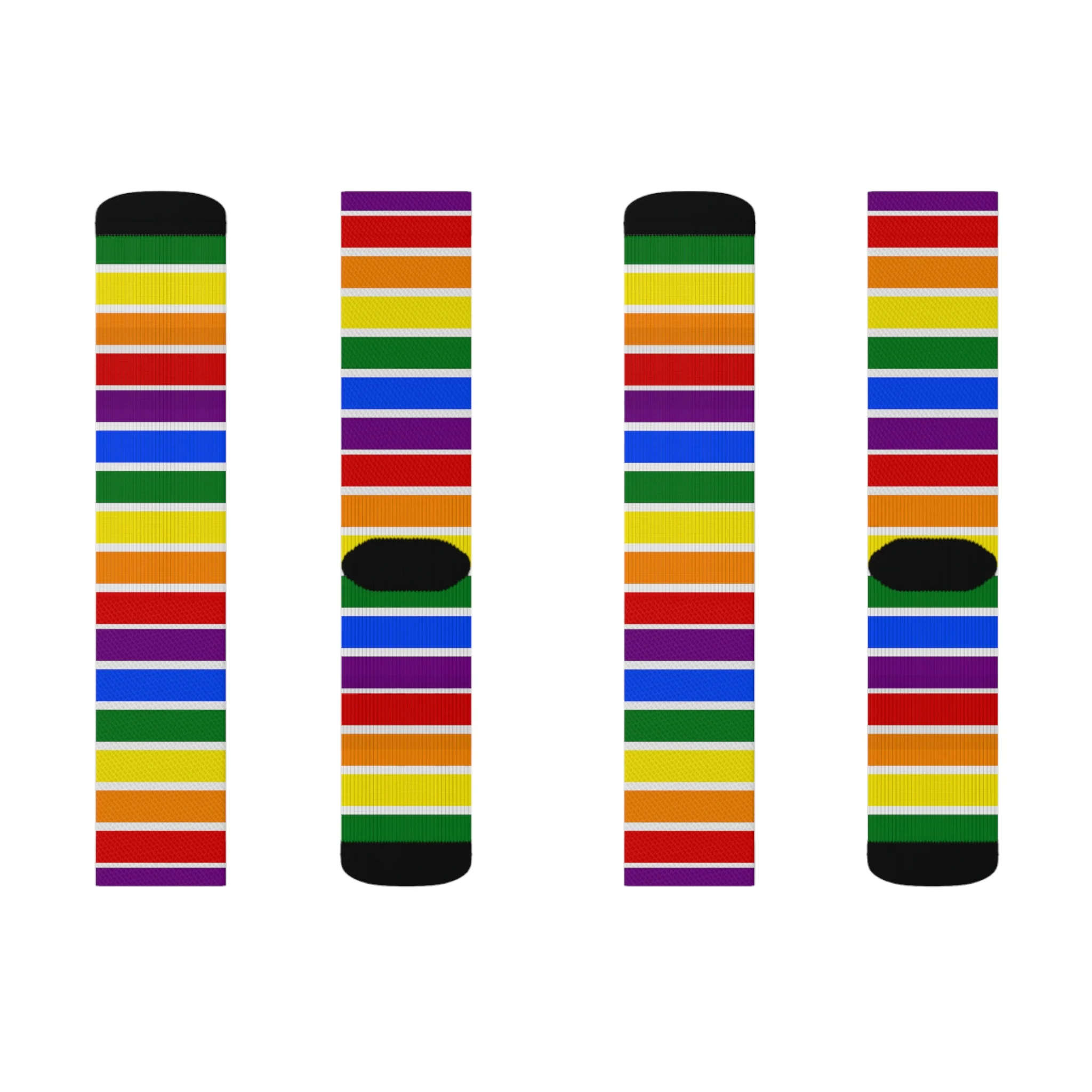 White All Over Rainbow Socks - Image 10