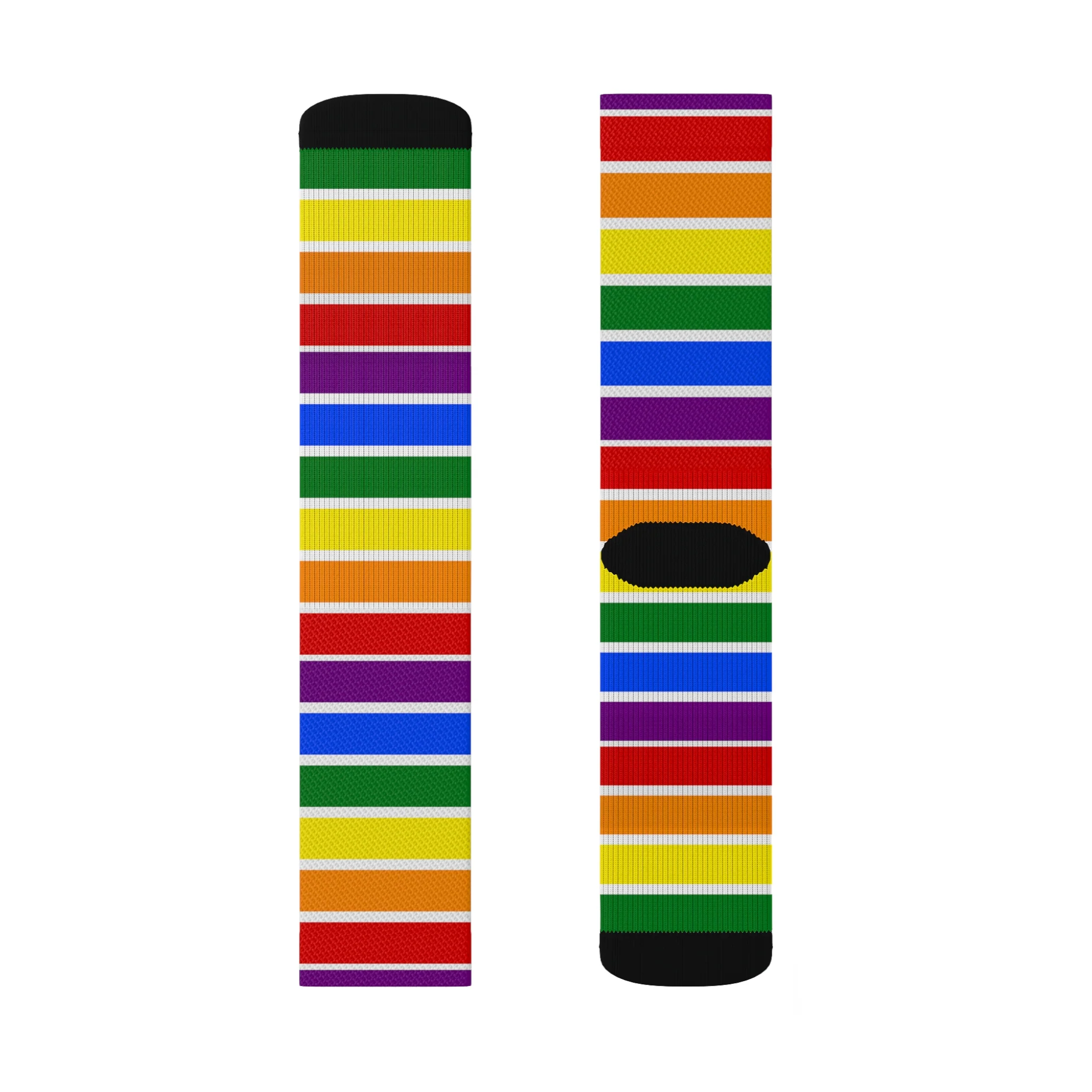 White All Over Rainbow Socks - Image 3