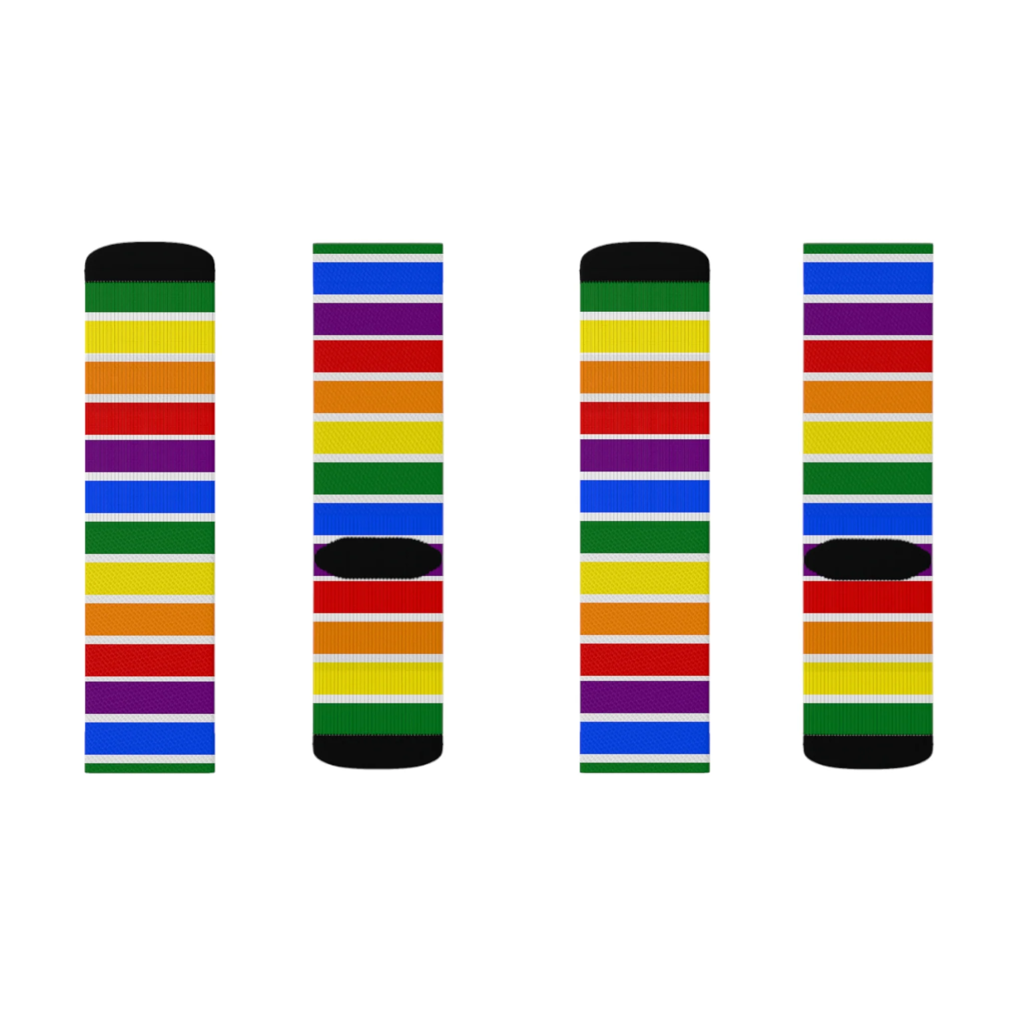 White All Over Rainbow Socks - Image 6